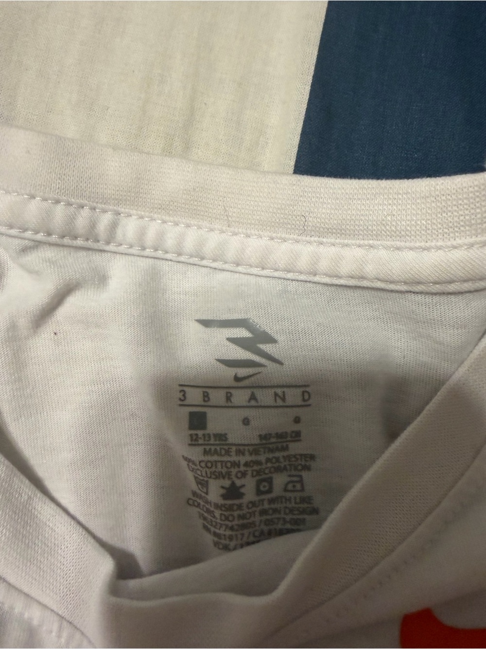 Nike White Long Sleeve Tee with Subtle Printed Logo